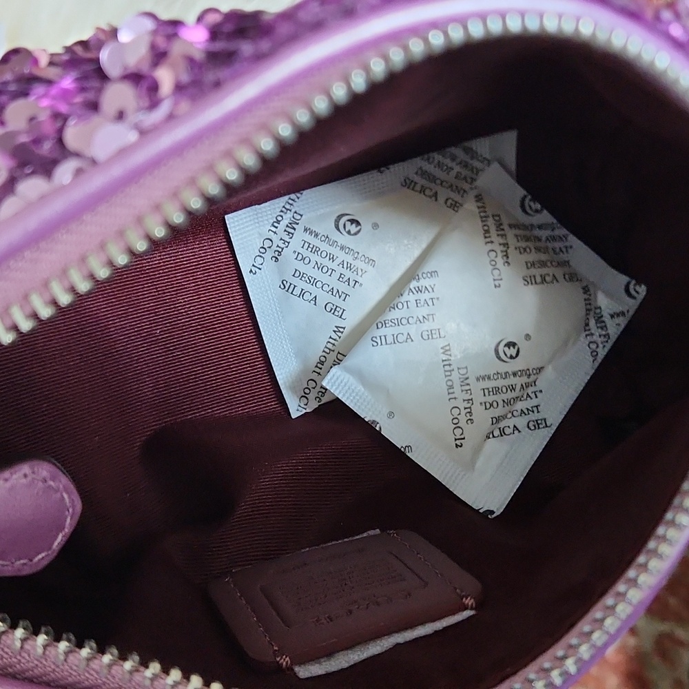 Gorgeous NWT Coach Lilac Sequin Nolita Barrel Bag 💜🎁 - Picture 15 of 16